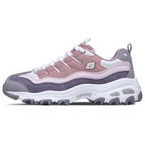 Skechers DLites Patogūs Universalūs Patvarūs Kvėpuojantys Žemi Laisvalaikio Batai Moteriški Kedai Rožiniai Pilki Balti 13141-PKPR 35.5