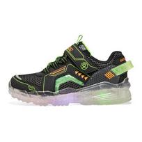 Skechers Arctic-Tron Lightweight Rebound Velcro Sports Low-Top Casual Shoes Kids sneakers Black Green 402050L-BKLM 35