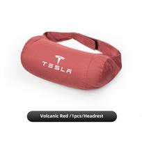 Suede Car Seat Headrest Lumbar support Memory Foam Comfort Pillow Auto Interior For Tesla SpaceX Model 3 Y S X Cybertruck Bonina