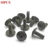 10/20pcs Big Flat Round Head Inner Hexagon Screw Bolt M6 6mm M6X16 Dark Silver for Motorcycle Scooter ATV Moped Plastic Cover