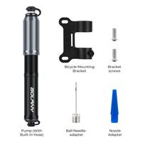 BOLANY 160PSI Portable Bicycle Pump High Pressure Air Pump Bicycle Aluminum Alloy Ultra-light Pump With Hose Integrated Portable juoda
