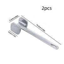 2pcs/Home Use Double-Sided Meat Tenderizer Steak Hammer Meat Mallet Kitchen Utensil
