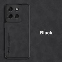Prabangus PU odos telefono dėklas Motorola Moto G86 Power, skirtas Motorola G86 5G, silikoninis smūgiams atsparus, pilnai apsaugantis galinis dangtelis Moto G86 juoda