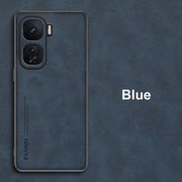 For Vivo iQOO Neo 10 Pro 10Pro Case Luxury PU Leather Phone Case For iQOO Neo 10 Neo10 Pro Back Cover Silicone Full Protection For iQOO Neo 10 mėlyna