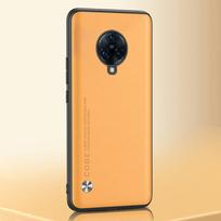 Prabangus PU odos dėklas Vivo NEX 3 3S 5G NEX3 galiniam dangteliui Matinis silikoninis smūgiams atsparus apsauginis telefono dėklas Vivo X27 Coque For Vivo NEX 3 geltona