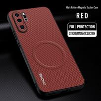 For Huawei P30 Pro Case Luxury Car Magnetic Holder Phone Case For Huawei P30Pro TPU Silicone Shockproof Protective Back Cover For Huawei P30 Pro raudona