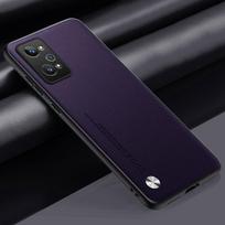 Prabangus PU odos dėklas Realme GT Neo 3T Q5 Pro, galinis dangtelis, silikoninė apsauga, telefono dėklas Realme GT Neo 2 Neo2 GT2 5G Realme GT Neo 3T violetinė