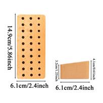 Punch And Chisel Holder 30-hole Portable Wood Rack Leather Craft Tool Holder For Machinist Woodworking Workshop Hobby Electric