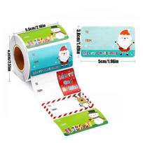 Christmas Tags Stickers Name Tags Festival Decorations Self-Adhesive Festive Stickers Labels For Family Party DIY Craft Lovers as shown