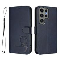 WEFOR for Samsung Galaxy S23 S22 S21 S20 Ultra S10 S9 S8 Plus S7 S6 Edge Case Wallet with RFID Blocking Flip Card Panda Cover For Galaxy S6 mėlyna