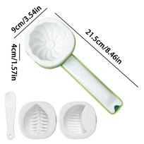 Non-Stick Dumpling Maker Mold Easy Release Baozi Press Multi-Purpose Kitchen Tool  for Empanadas Mooncakes, Home Apartment Dorm žalia