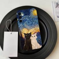 Gustav Art Klimt Cover   Phone Case Black Silicone Soft For Samsung Galaxy A73,A72,A71,A70,A53,A52,A51 Samsung a21s