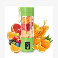 450ML Portable Fruit Juicer Blender 10 Blades Mini Ice Juice Blender Digital Display USB Charging for Fruits and Vegetables Wireless 380ml-green
