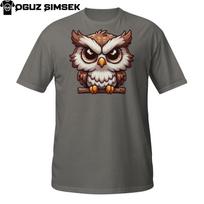 Mad Owl Shirt – Hilarious Angry Cartoon Bird Lover Gift Tee S