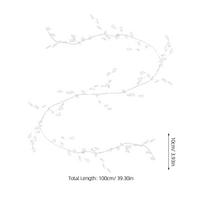 Crystal Bud Branch Decoration Acrylic Iron Wire Artificial Flower Twig For Wedding Home Diy Decor Bead Vine Craft (as the picture,30X30X10CM)