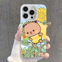 Cartoon Cute BuBu DuDu Phone Case For iPhone 17,16,15,14,13,12,11,Pro,XS,Max,Plus,Mini,SE White Candy Matte Shockproof Cover iPhone12PRO
