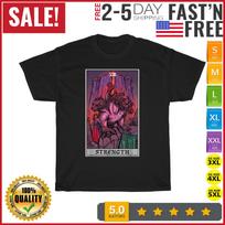 Strength Tarot Card Halloween Cerberus Persephone Witch T Shirt Mens Womens Tees Top Men Women NEW 3XL