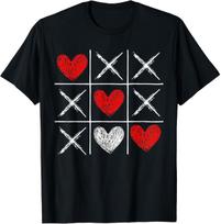 Valentines Day Tic-Tac-Toe XO-XO Funny Valentine Gifts T Shirt Mens Womens Tees Top Men Women Kid NEW 4XL