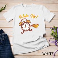 Womens Wake Up Alarm Clock Owl Nocturnal Caffeine Coffee Cafe Unisex T-Shirt Mens Womens Tees Top 3XL
