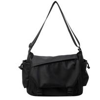 Oxford Cloth Messenger Bag Solid Color Short Distance Travel Bag Simple Shoulder Bag  Camping S juoda