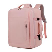 Oxford Travel Backpack Expandable Vacuum Travel Bags Unisex Laptop Bag  Commute rožinė