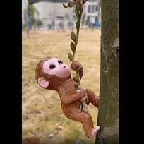 Personalized Climbing Monkey Outdoor Garden Creative Decoration Wall Hanging Home Courtyard Tree Landscape Balcony Decoration (as the picture,6.5x6.5x15cm)