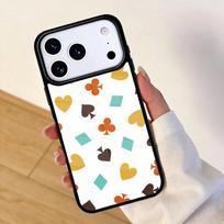 Playing Cards Suit Symbols Mobile Phone Case for IPhone 17 AIR 16pro Max 15 14 13 12 11 Bumper Cover iPhone 13 mini
