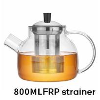 800/1500ml Large Glass Teapot with Infuser Stovetop Safe, Glass Tea Pots for Loose Leaf Tea Fruit Teas Fragrant Teas