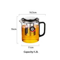 Borosilicate Glass Teapot Set, Removable Stainless Steel Mesh Infuser, Stovetop Safe for Electric Stove, Heat Resistant Teaware