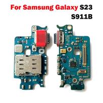 For Samsung Galaxy S21 S22 S23 Plus Ultra USB Charger Port Jack Dock Sim Card Reader Connect Charging Port Flex Cable Parts S23 S911B