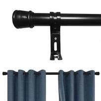 Romėniškas strypas Metaliniai kalto geležies strypai Storas aliuminio lydinio sujungtas karnizo strypas langams Užuolaidų takelis Užuolaidos rėmas (black,Two-piece splicing) juoda