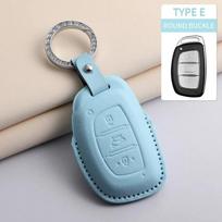 For Hyundai Creta Ix35 Ix45 I10 I30 I40 Car Keychain Protective Cover PU Leather Car Key Case Cover