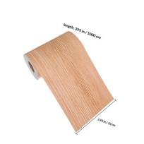 Waterproof PVC Wood Grain Tape Self Adhesive Peel and Stick for Furniture Repair Wall Decoration DIY Bathroom Mirror Border chaki