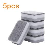 5PCS Household Accessories Cleaning Brush Kitchen Supplies Sponge Cleaning Dish Double-sided Scouring Pads Dishwashing Cloth