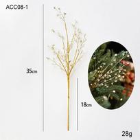Decorative Holiday Branch with Gemstone Accents 35cm Length Artificial Floral Stem for Seasonal Decoration and Craft Projects One Size balta