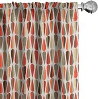 Retro Teardrop Geometric Curta Mid Century Modern Print For Living Room Bedroom Window Decor 53x116cm 2pc21x46in