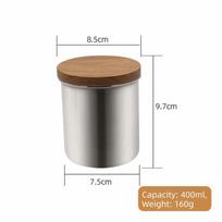 Round Coffee Storage Jar Stainless Steel Sealed Jar Coffee Canisters  Food Storage Container S