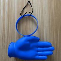 Funny Palm Shaped Sun Hat UV Protection Adjustable Hand Shaped Visor Giant Hand Detachable Hand Palm Visor Headband Pool Party mėlyna