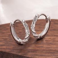 925 Sterling Silver Stylish Simple Mobius Zircon Earrings Birthday Party Anniversary Gift sidabras