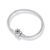 Nauja 925 sidabro Moment apyrankė Širdies saulės apyrankės papuošalai sidabrinė apyrankė tinka originaliai apyrankei moterims dovana 16cm white
