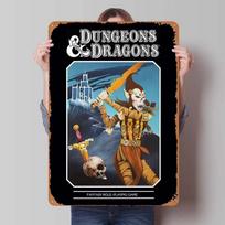 D-Dungeons And Dragons Sign Customizable Game Posters House Decor Retro Metal Tin Sign for Gamer Room Decoration Metal Wall Art 7.9x11.8In(20x30cm)
