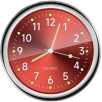 Plus Nao Car Clock Watch Analog Compact Car Battery Operated raudona