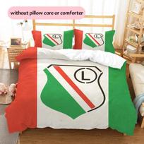 Legia Varšuva Raštas Patalynės Antklodės Komplektas Namų Dekoras Dovana (1 * antklodės užvalkalas + 2 * pagalvės užvalkalai be šerdies) 135x200cm