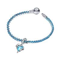 Pandora Gaivus vandenynas Gyvūnas Delfinas Apyrankė Moteriška apyrankė Mėlyna PWPTMZT3137 Box+Shopping Bag,18cm