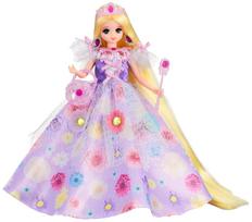 Takara Tomy Doll Dreaming Princess Shiny Floral Doll Pretend Play Toy for ages 3 and Meets Toy Safety ST Mark  Licca Miyu-chan  Dress-up up, violetinė
