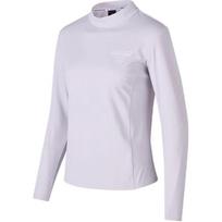 Skechers Basic Sports Series Knitted Solid Color Mock Neck Long Sleeve T-Shirt Women Tops Deep-Purple P424W128-04PG S