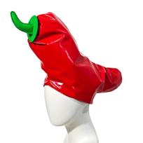 Halloween chili hat, party chef props, adult costume funny role-playing, Easter stage hat dressing up raudona