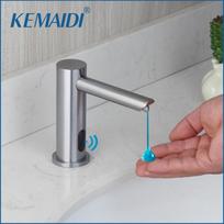 KEMAIDI Bathroom Stainless Steel 500ml Automatic Soap Dispenser Touchless Sensor Hand Sanitizer Big Shampoo Detergent Dispenser