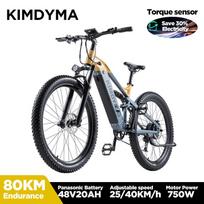 KIMDYMA K01 visureigis elektrinis dviratis su plačiomis padangomis, 1500 W varikliu, nuimama 48 V 20 Ah baterija, sukimo momento jutikliu ir visureigio droseliu