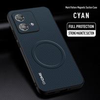 For Motorola Moto Edge 40 Neo Case Luxury Car Magnetic Holder Phone Case For Motorola Edge 40 Neo Silicone Shockproof Back Cover Moto Edge 40 Neo mėlyna